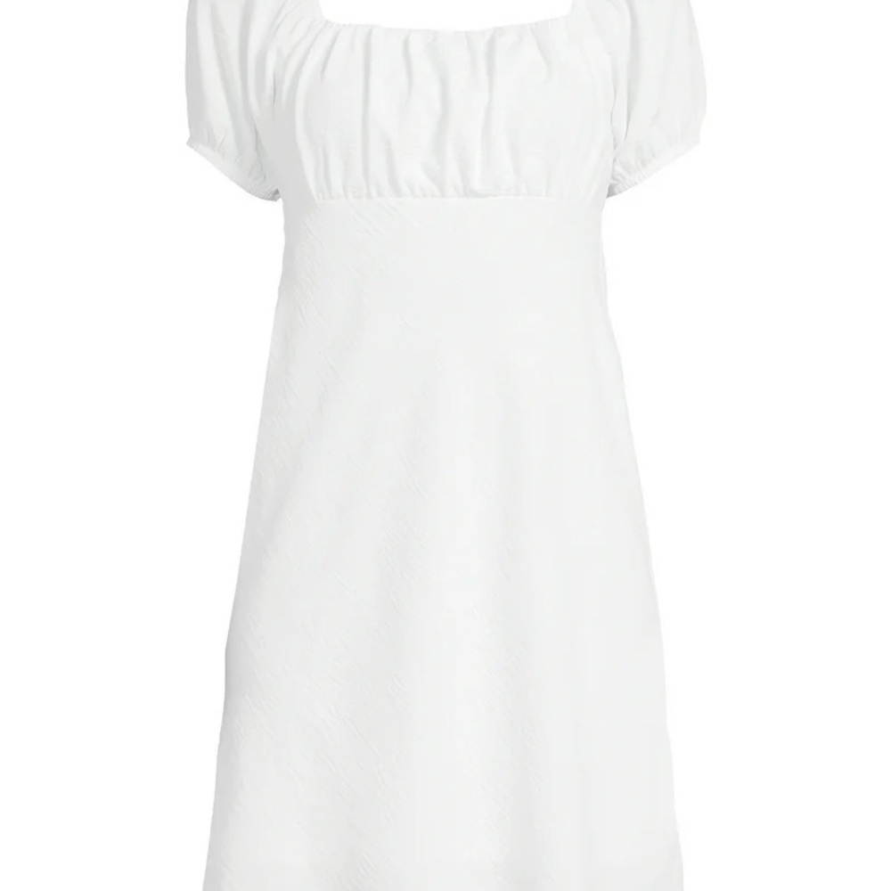 White Puff Sleeve Babydoll Dress – Cottagecore Style